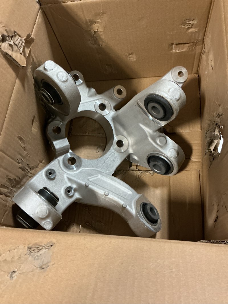 Condition photo showing As Is for 2Pcs Rear Steering Knuckle Replacement for Ford Explorer 2011-2019 Police Interceptor Utility 2013-2019 AWD Left & Right Side Steering Knuckle BB5Z-5B759-A BB5Z-5B759-B DB5Z-5B759-A DB5Z-5B759-B