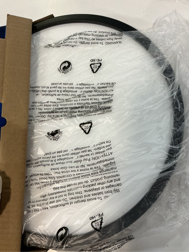 Condition photo showing New/Like New for project source adjustable color temperature 1-light matte black led flush mount light energy star