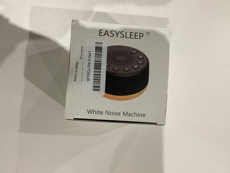 Condition photo showing Good Condition for Sound Machine Easysleep White Noise Machine with 25 Soothing Sounds and Night Lights with Memory Function 32 Levels of Volume and 5 Sleep Timer Powered by AC or USB for Sleeping Relaxation (White)