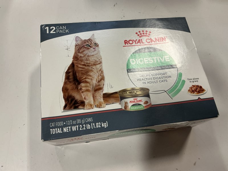 Condition photo showing New/Like New for (Best by 03/DEC/2026) Royal Canin Feline Care Nutrition Digestive Care Adult Thin Slices in Gravy Cat Food, 3 oz (Pack of 12) 3 Ounce (Pack of 12) Thin Slices in Gravy