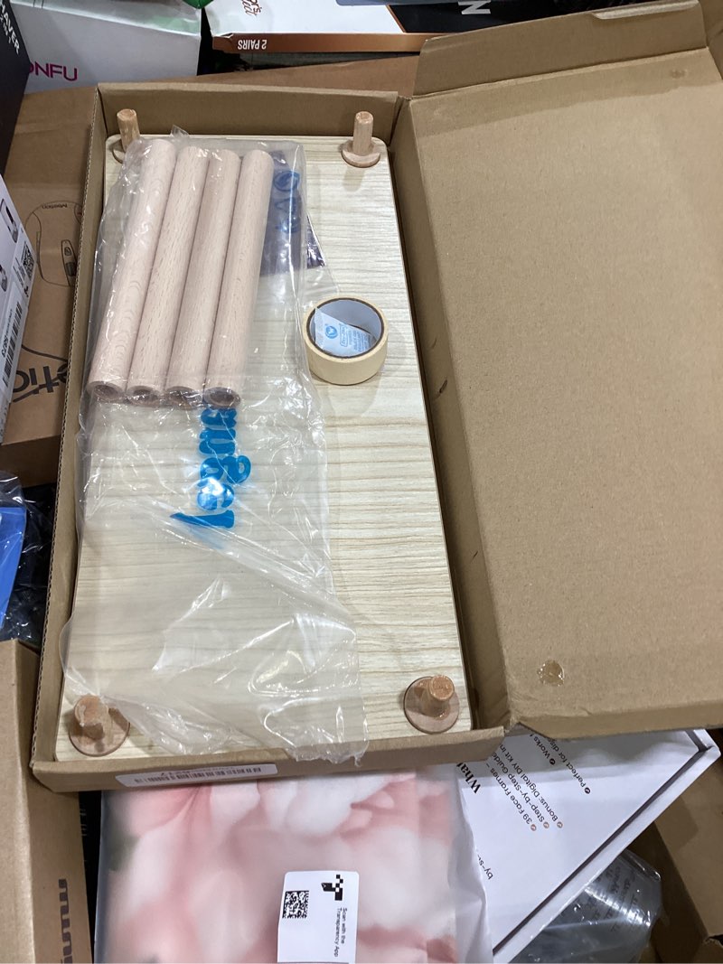Condition photo showing Good Condition for niteangel hamster play wooden platform for dwarf syrian hamsters gerbils mice degus or other small pets (rectange - 7'' height, burlywood) rectangle - 15.7" x 7", wave 9" burlywood