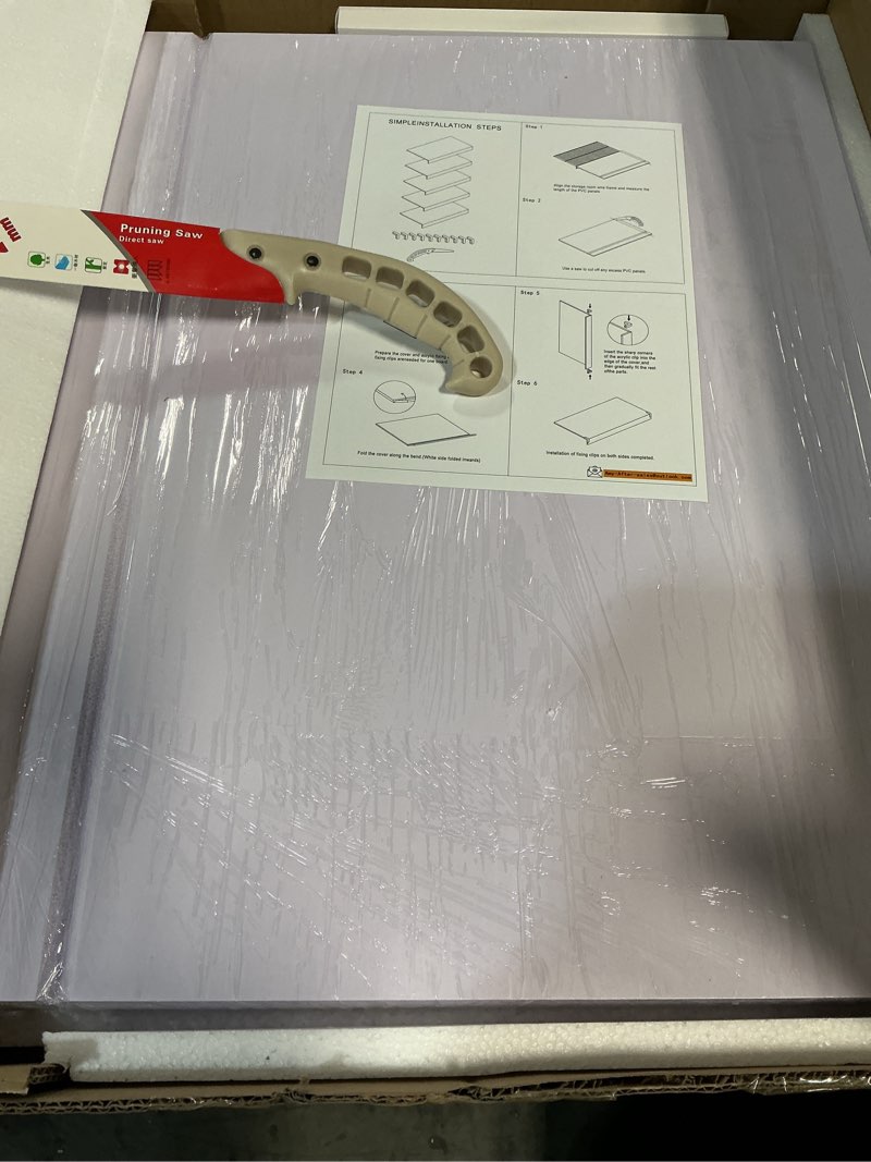 Condition photo showing New/Like New for wire rack covers for shelves, 24*16 inch wires shelf cover, shelfs covers for wire shelving, easy to cut install wires shelf 0.31-inch thick moisture durable shelfs liner for kitchen, pantry white white 24w x 16d