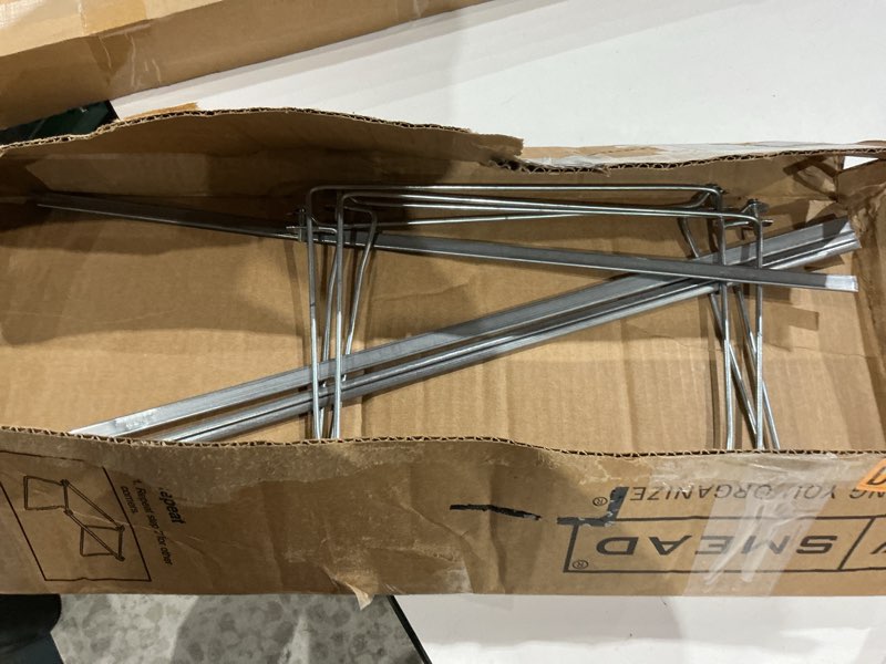 Condition photo showing Good Condition for smead steel hanging file folder frame, letter size, gray, adjustable length 23" to 27", 2 per pack (64872)