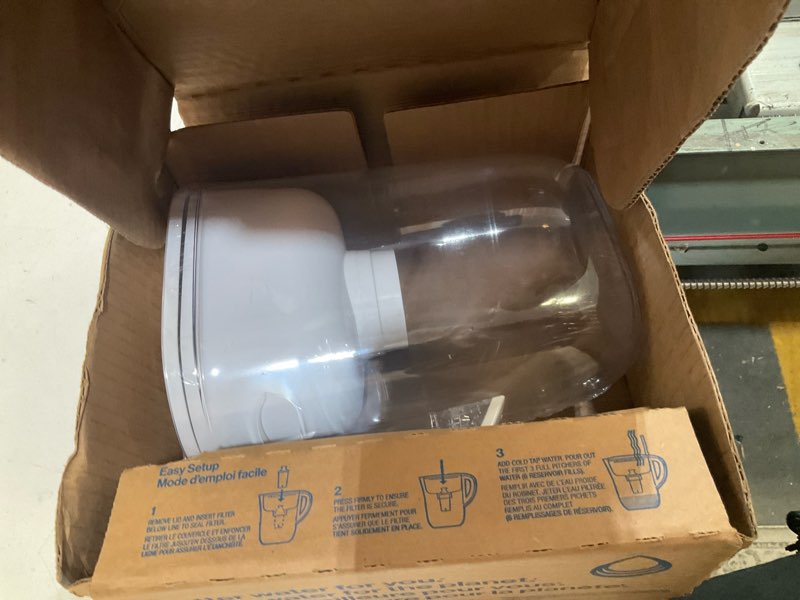 Condition photo showing As Is for brita metro water filter pitcher with smartlight change indicator, bpa-free, replaces 1,800 plastic water bottles a year, lasts two months, includes 1 filter, small - 6-cup capacity, white original white