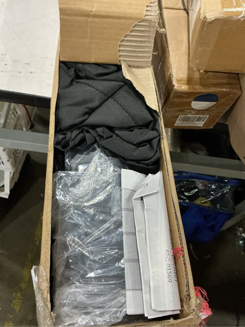Condition photo showing Good Condition for room divider 4 panel-88''wide,6ft room dividers and folding privacy screens | wider metal base & non-wobbly, fabric divider panel for room partition,portable wall divider screen for bedroom,office,studio black 4 panel-88''w