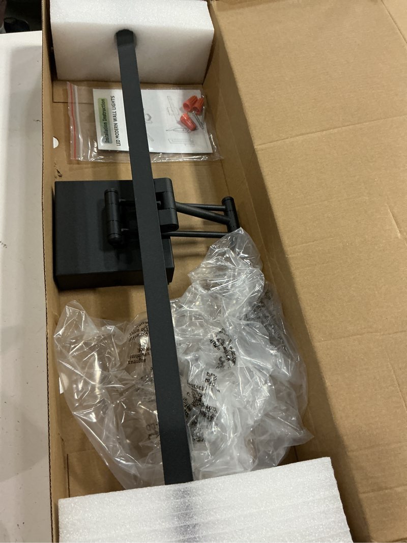 Condition photo showing Good Condition for black picture lights for paintings dimmable gallery light hardwired led wall art lighting display artwork lamps 23.6 inch 14w 3000k warm white hard-wired black-square base 23.6inch dimmable