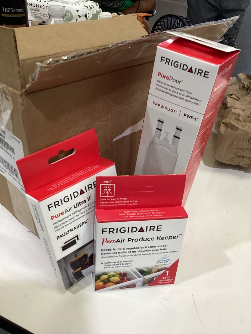 frigidaire purepour® pwf-1™ fppwfu01 + 2 pureair® ultra ii paultra2 + pureair® pk-1™ frpapkrf water & air filter combo
