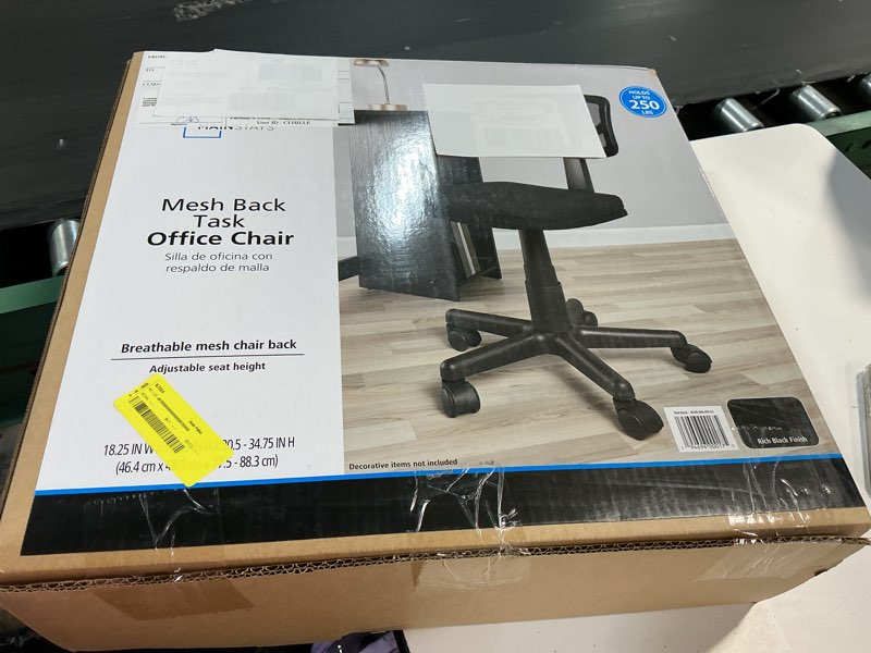 Condition photo showing New/Like New for mainstays mesh task chair with plush padded seat, multiple colors