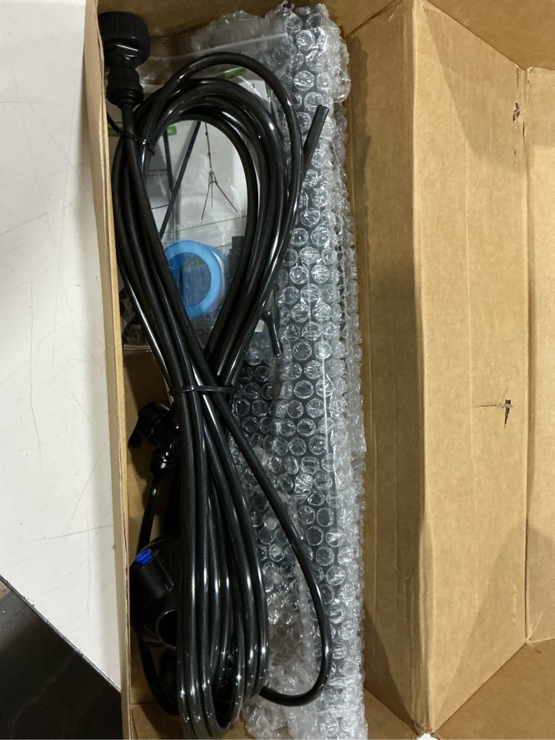 Condition photo showing Good Condition for 5.3ft standing misters for outside patio,misting cooling system with 26.5ft water line & 6 brass nozzles,adjustable height portable water mister for patio, bbq, pool, and water activities