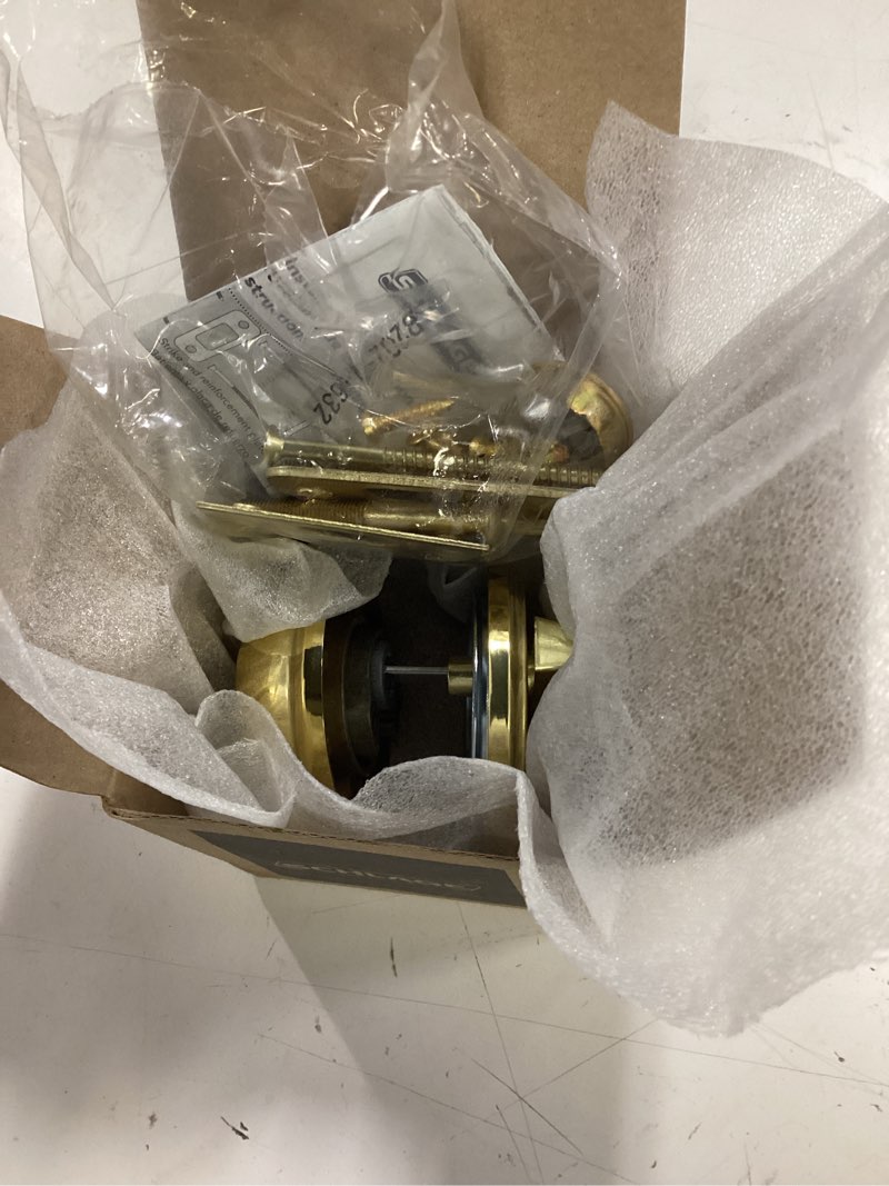 Condition photo showing Good Condition for b60 series bright brass single cylinder deadbolt certified highest for security and durability