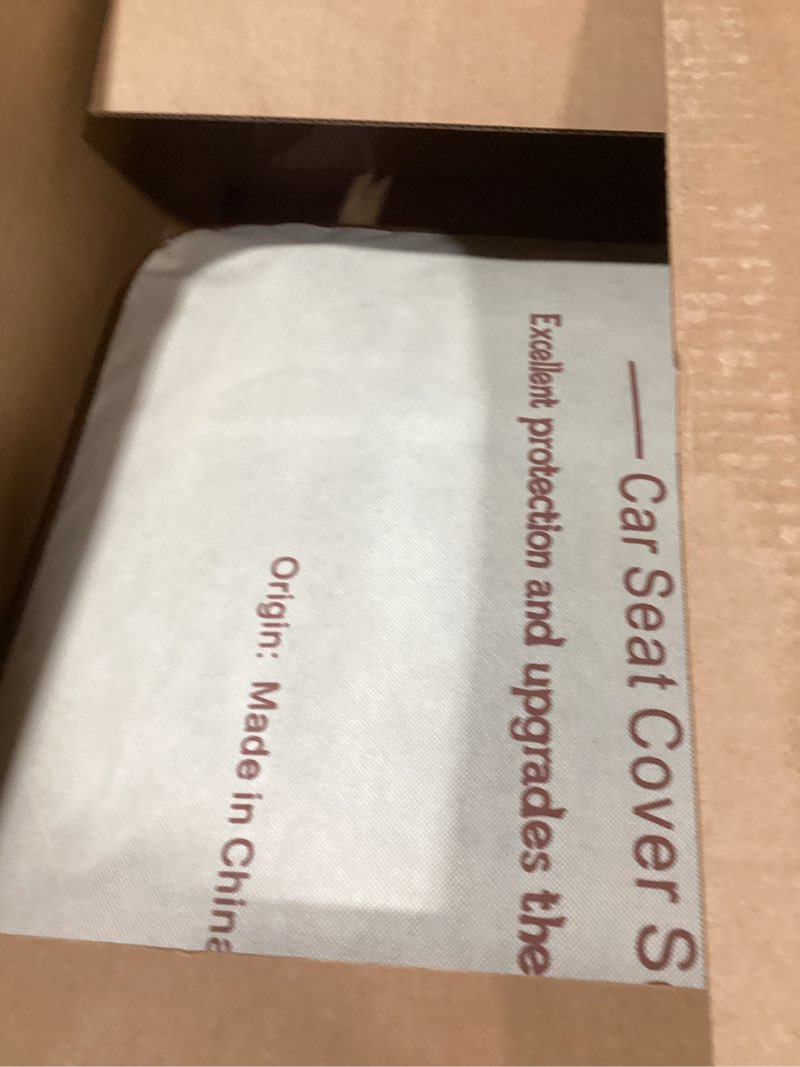 Condition photo showing New/Like New for FREESOO Car Seat Covers Full Set,Waterproof Automotive Seat Covers, Leather Cars Interior Covers, Seats Protection Universal fit Babies & Adult (Black Grey) Black Grey 5 Pcs Full Set