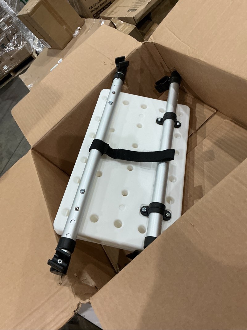 Condition photo showing As Is for walker rest seat for attachable seat folding walker, maximum weight capacity of 250 pounds, 20" l x 7.9" w (a)