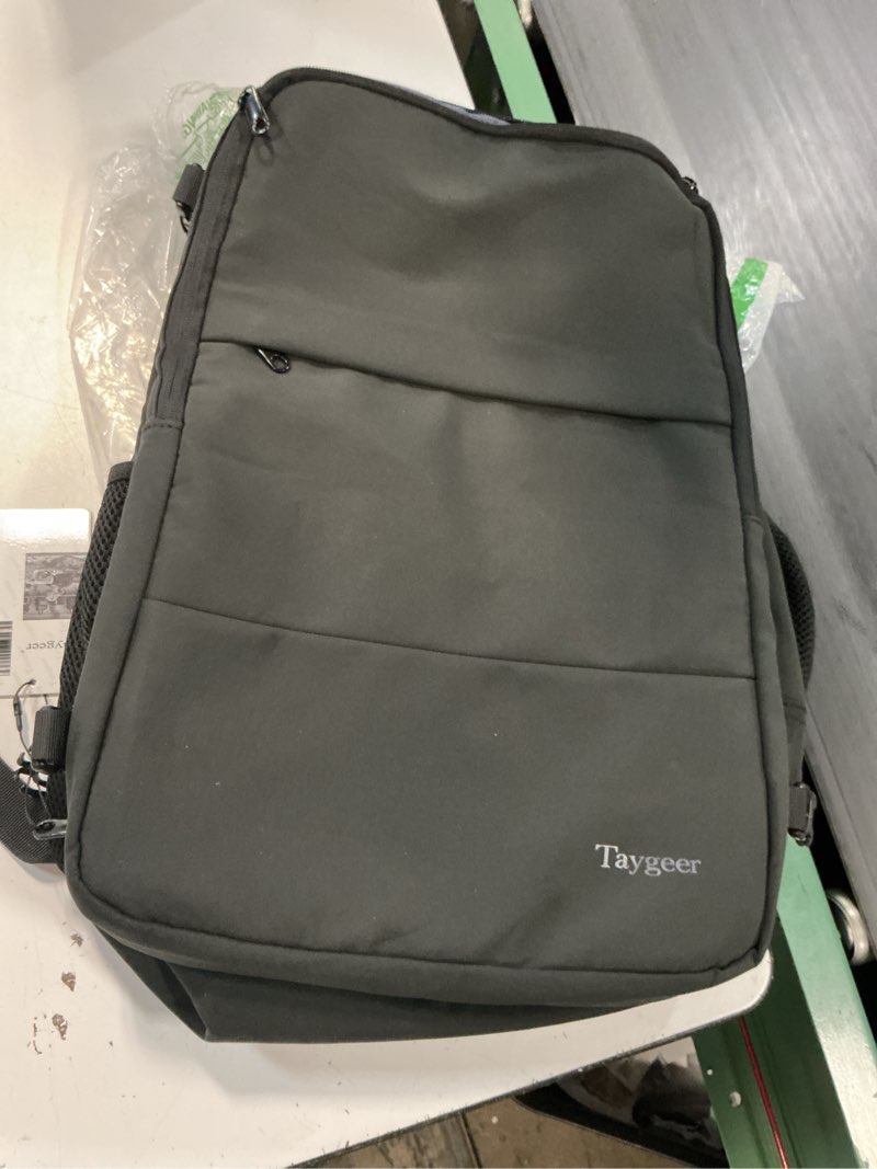 Condition photo showing New/Like New for taygeer travel laptop backpack for men, airplane approved travel backpack | 15.6inch laptop backpacks with water bottle pocket, lightweight college 35l luggage bookbag gifts for business work, black