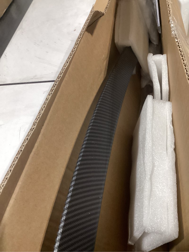 Condition photo showing New/Like New for rear spoiler compatible with model y 2020-2023 carbon fiber patterned abs spoiler wings lip tail wing rear trunk lid accessories