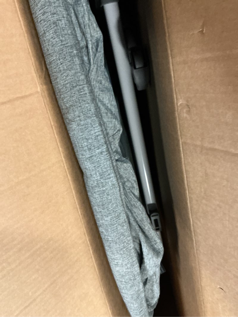 Condition photo showing As Is for simmons kids by the bed city sleeper bassinet for twins - adjustable height portable crib with wheels & airflow mesh, grey tweed