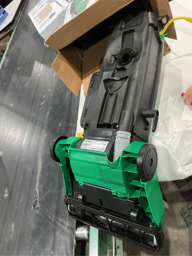 Condition photo showing As Is for bissell biggreen commercial powerforce bagged lightweight, upright, industrial, vacuum cleaner, bgu1451t