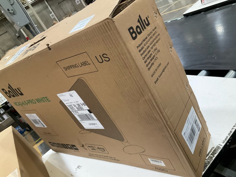 Condition photo showing As Is for Ballu Mica Infrared Panel Space Heater for Large Room,Smart Quiet Heater with Programmable Thermostat,WiFi App Control,Inverter Energy Efficient for Indoor Use,Compatible with Alexa,White Pro White