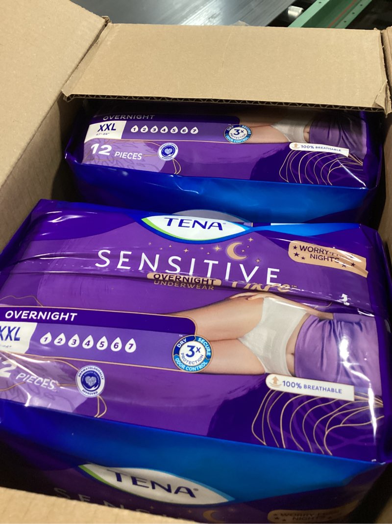 Condition photo showing New/Like New for TENA Sensitive Care Incontinence Underwear for Women - Overnight Absorbency - XXL - 48ct