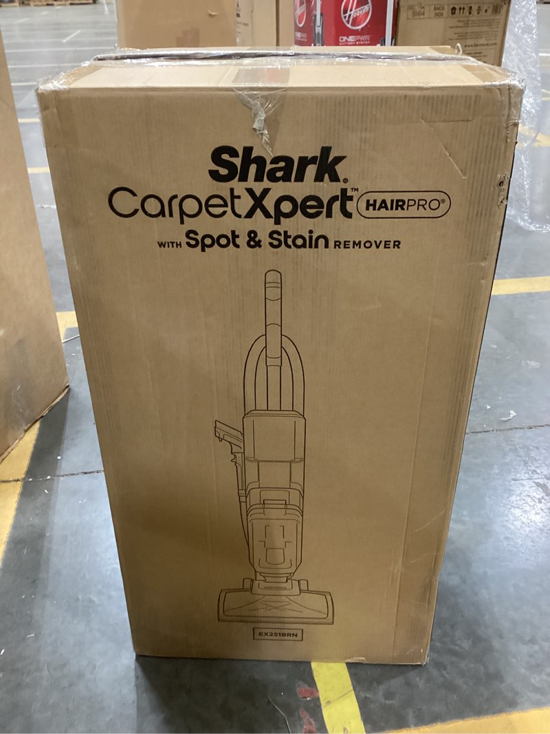 Condition photo showing As Is for Shark CarpetXpert HairPro Upright Carpet, Area Rug & Upholstery Cleaner with Spot & Stain Remover, Perfect for Pets, Carpet Shampooer, 2 Cleaning Tools, Pet Cleaning Solution, Cobalt, EX251BRN CarpetXpert HairPro+Spot & Stain
