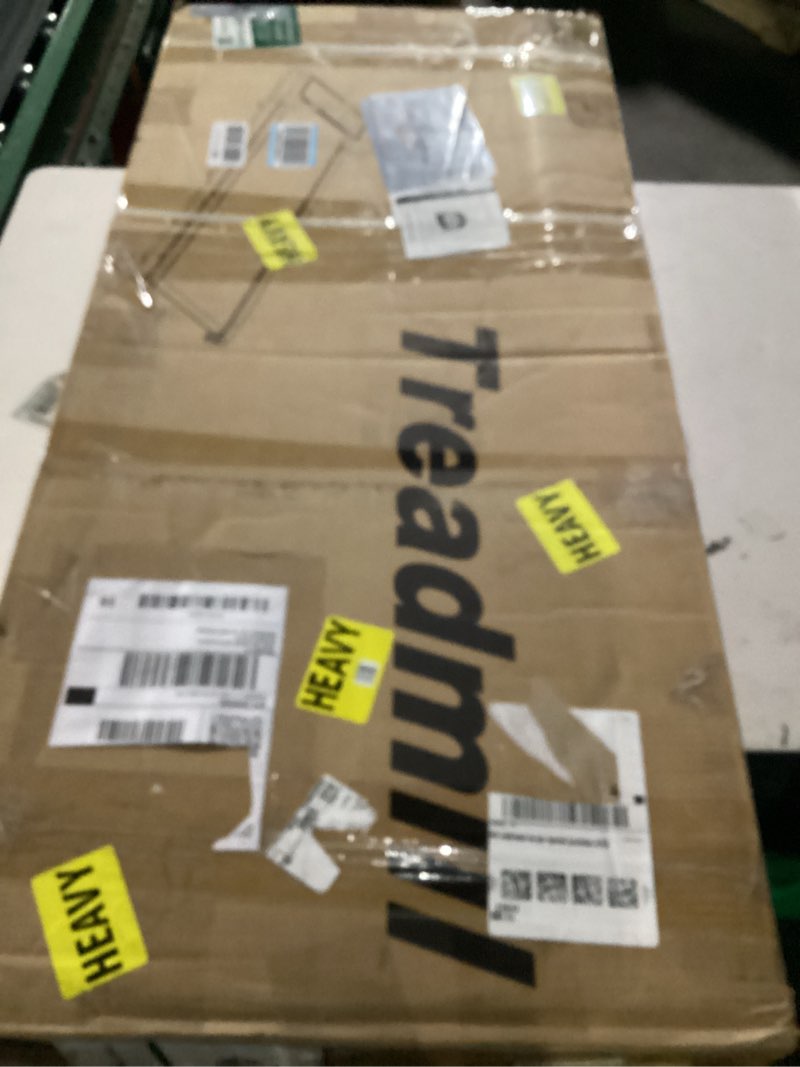 Condition photo showing New/Like New for Walking Treadmill Pad with 0-5% Incline, 2.5HP Compact Under Desk Treadmill for Home Office, Quiet Small Walking Mat with App Sync, Remote Control, LED Display Red and blue