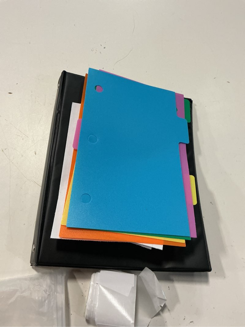 Condition photo showing Good Condition for ctosree 246 pcs communication book small tools for visual schedule picture cards include 3 ring binder dividers 100 adhesive labels 5 card dividers for kids adhd(multi color) 1 multi color