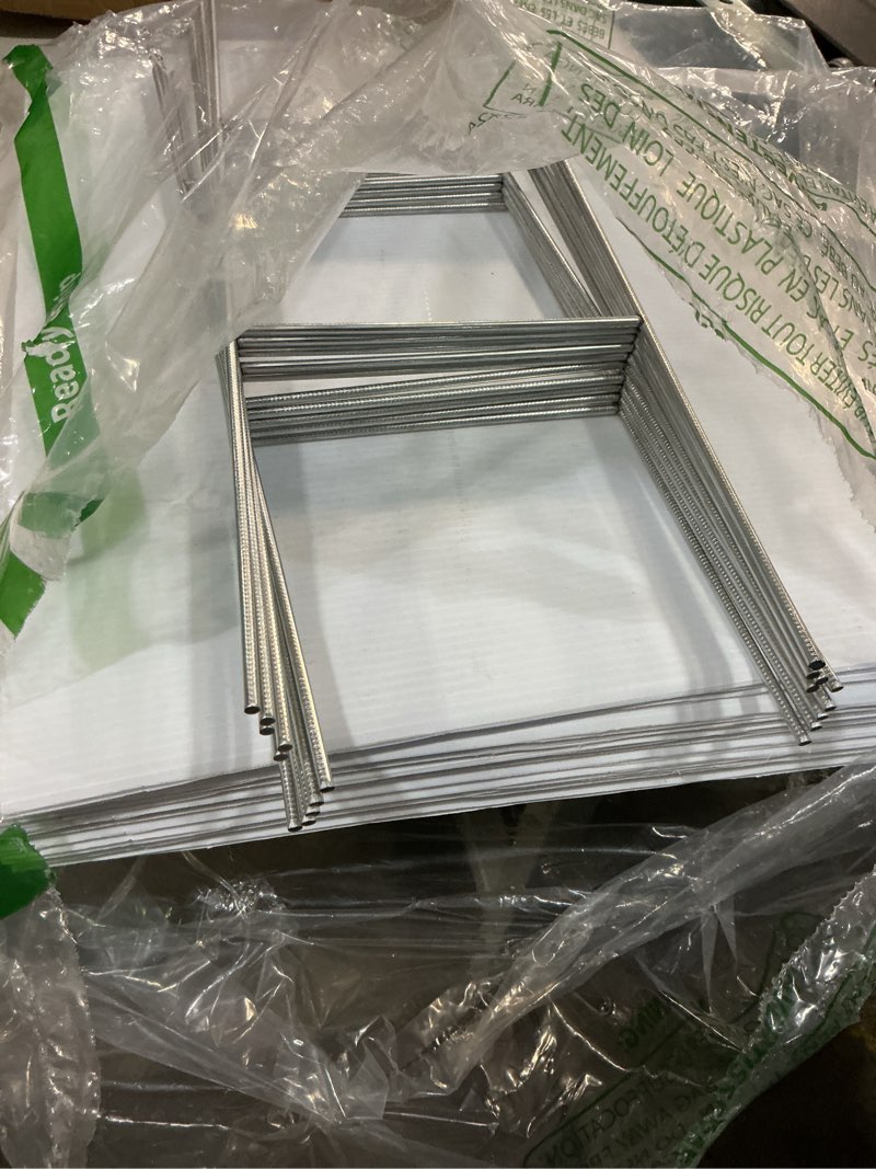 Condition photo showing Good Condition for newflager 10 pack 18 x 12 inches white corrugated plastic yard sign with metal stakes for birthday, real estate garage sale signs, rent, guidepost decorations
