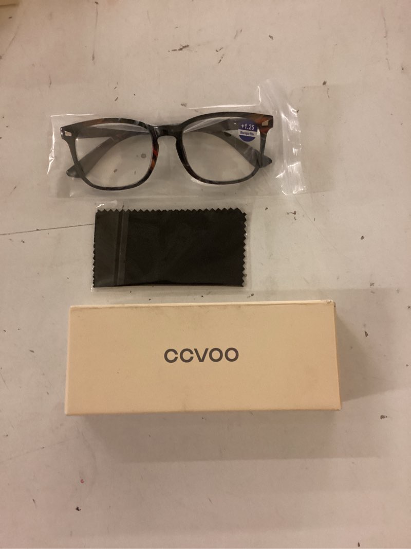 Condition photo showing New/Like New for ccvoo reading glasses for women +1.25, eyeglasses, blue light readers for women/men, computer eye glasses, cheaters **floral 1.25 x