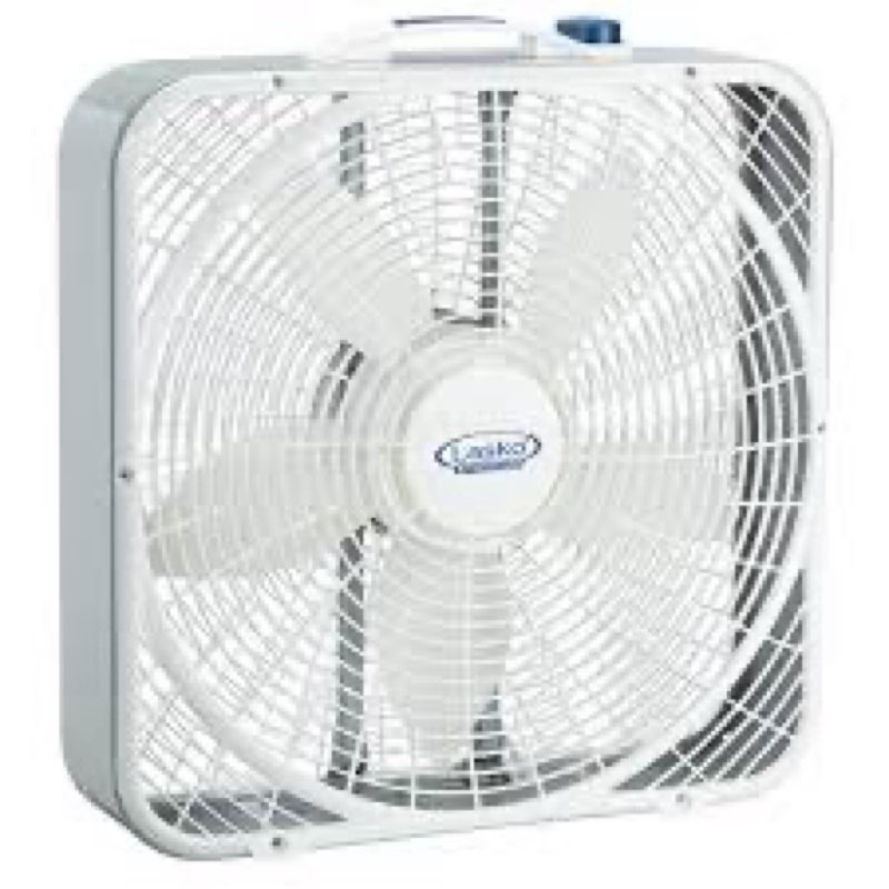 Lasko Weather-Shield Performance Box Fan, 3 Speeds, Innovative Wind Ring System for Up to 30% More A