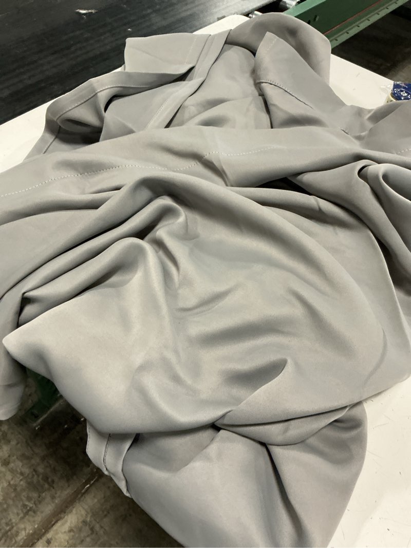 Condition photo showing Good Condition for grey polyester solid 52un x 96 in. grommet blackout curtain