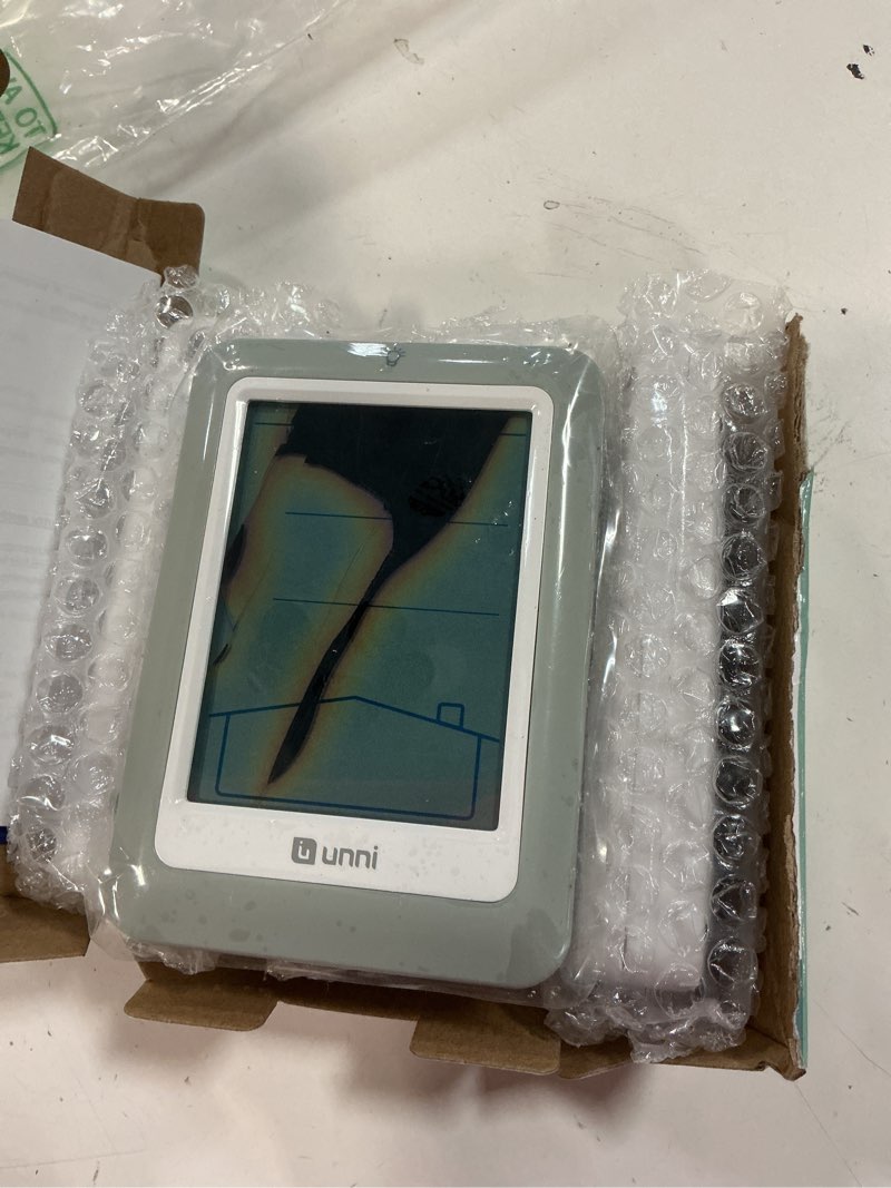 Condition photo showing As Is for Indoor Outdoor Thermometer Wireless, 4.5 Inch Display Digital Hygrometer Thermometer Temperature Humidity Monitor with 330ft Range Sensor and Adjustable Backlight White