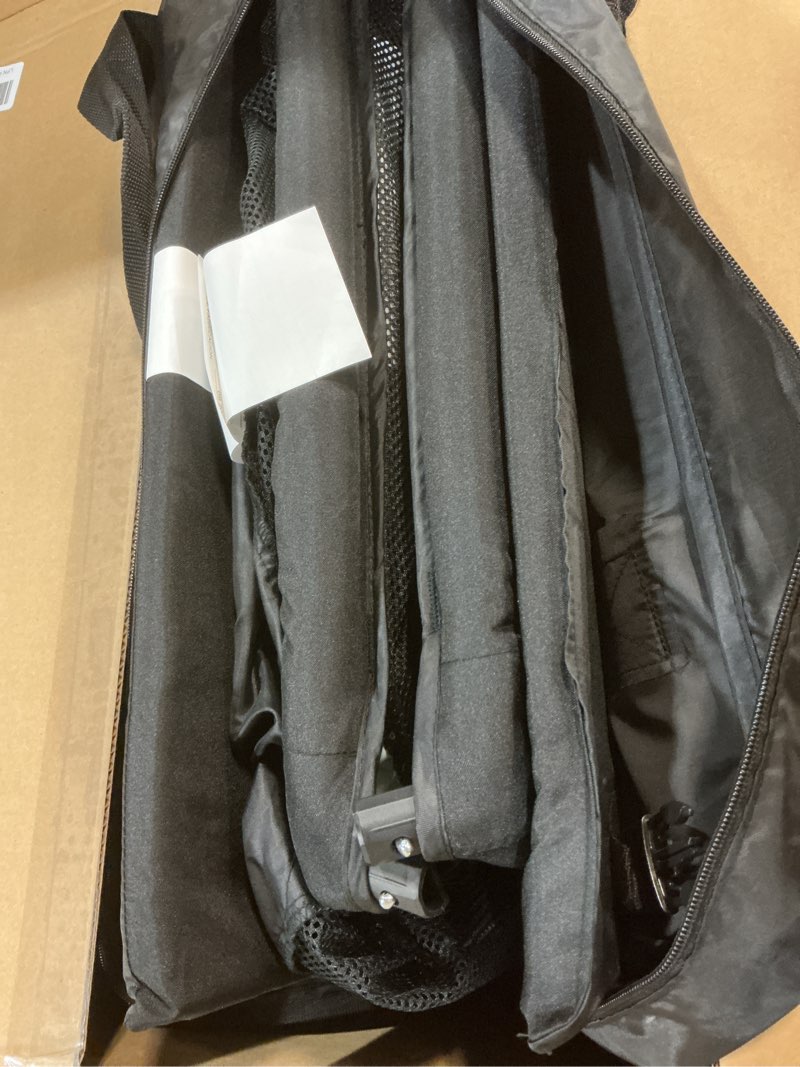 Condition photo showing Good Condition for Dream On Me Travel Light Baby Playard with Zipper Access Door, Breathable Mesh Sides with Soft Comfortable Mattress, Easy Fold Design with Travel Carry Bag, Compact Space Saving Design - Black Black Playard with Zipper Door