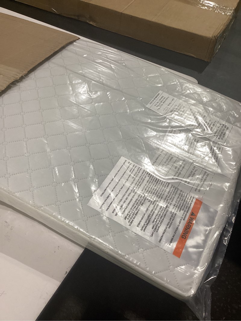 Condition photo showing New/Like New for dream on me luna haven 2" cradle mattress – lightweight firm polyester fiber core, waterproof & easy-clean, stain & odor resistant, greenguard gold and bsa certified (36" l x 18" w x 2" h)