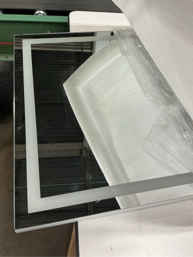 Condition photo showing Good Condition for ROLOVE 22x20 Inch Lighted Vanity Mirror, 3-Mode Touch Dimming LED Lighting, Large Makeup Mirror for Dressing Room, Tabletop or Wall-Mounted, White White 22"L x 20"W