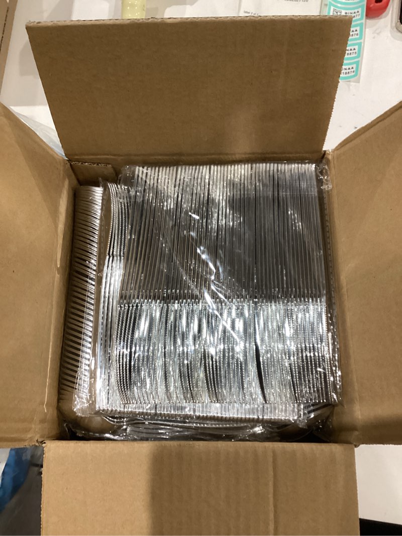 Condition photo showing Good Condition for 400 PCS Silver Plastic Silverware Set,Disposable Cutlery Set Heavy Duty Flatware for Party,Weddings-200 Silver Forks,100 Knives,100 Spoons
