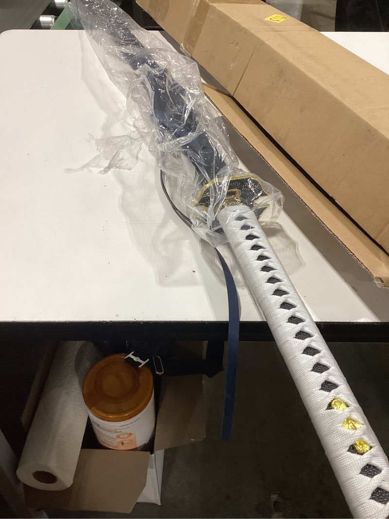Condition photo showing As Is for sword fort stainless steel replica swords - devil vergil dante's yamato sword katana anime cosplay sword real metal,extended version,40inch /51inch 51inchs