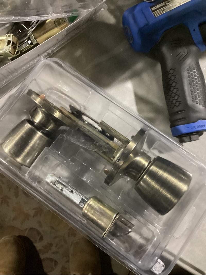 Condition photo showing As Is for Gatehouse Gallo Antique Brass Interior Hall/Closet Passage Door Knob