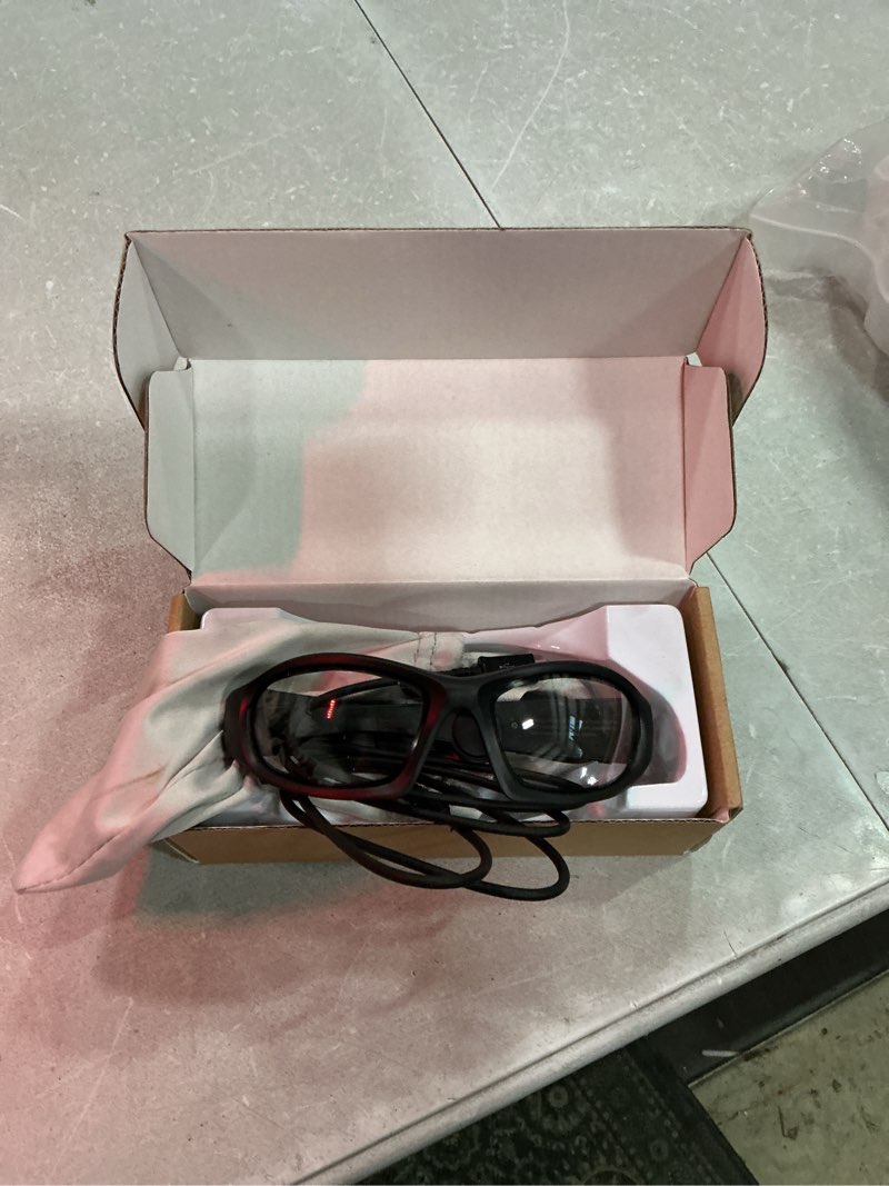 Condition photo showing Good Condition for safety audio smart glasses with bluetooth speaker headphones, athletic/outdoor protection eye, unisex, (clear lens) clear2
