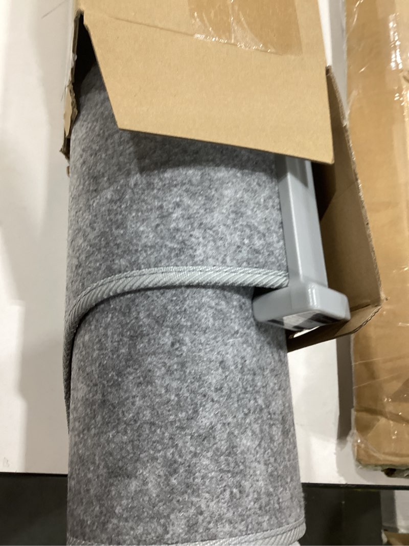 Condition photo showing As Is for Under Desk Heater, Electric Foot Warmer for Office & Home, Quiet Portable Feet Warmer with Heated Floor Mat, Foot heater with Thermostat and Timer Indoor Use for Foot Leg Grey Cylindrical UEMUSI