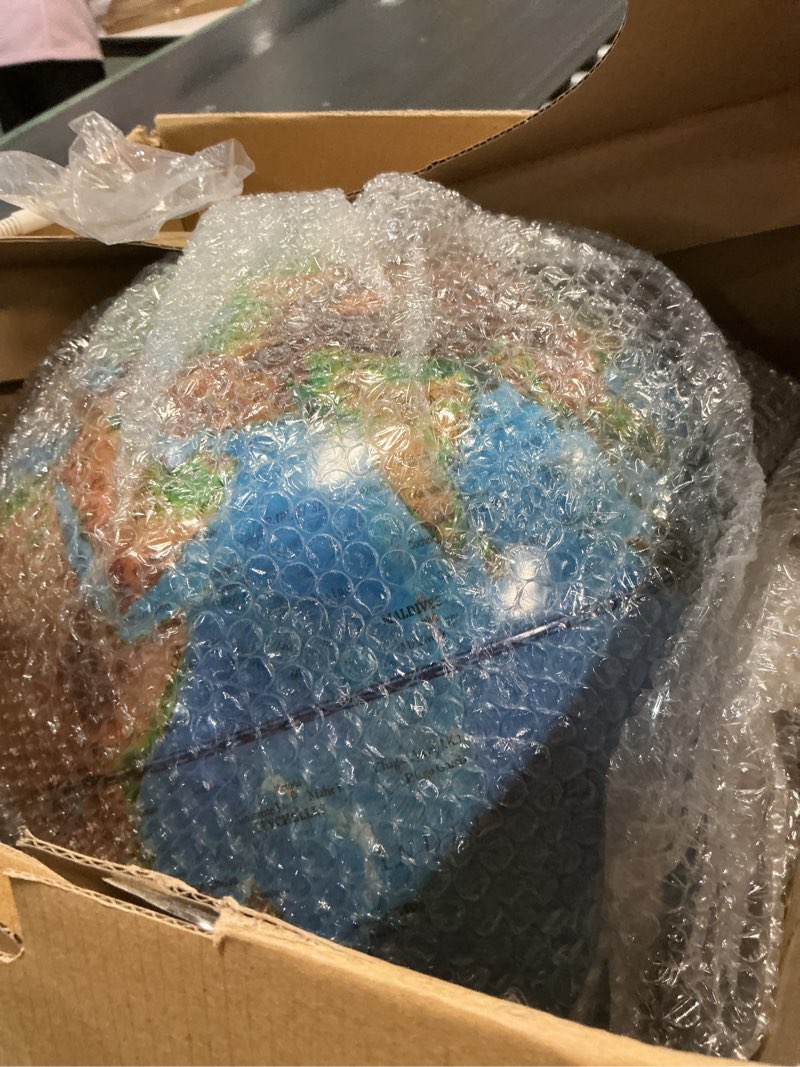 Condition photo showing Good Condition for World Globe with Illuminated Constellations – 13” Light Up Globe For Kids & Adults – Gist - Compass Included Makes Great Educational Toys, Office Supplies, Teacher Desk Décor, More by Get Life Basics