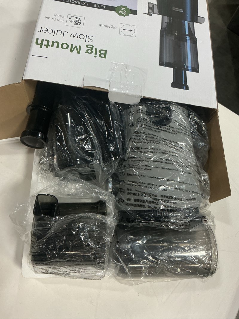 Condition photo showing Good Condition for Cold Press Juicer - Wide Mouth Feed Chute with Self Feeding Design - Slow Masticating Juicer for Vegetables and Fruits - Juice Extractor Machine High Juice Yield - Easy to Clean & Assemble