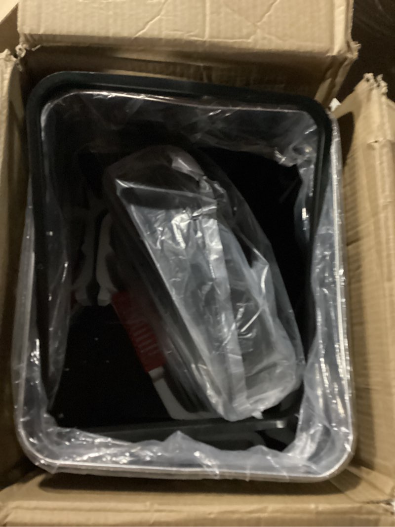 Condition photo showing New/Like New for iTouchless 8 Gallon Dog-Proof Sensor Kitchen Trash Can with Lid and Odor Filter, Stainless Steel 30 Liter Automatic Recycling Bin Prevents Pets Getting in Trashcan Bedroom Home Office Bathroom Black, Silver 8 Gal with Pet Lock