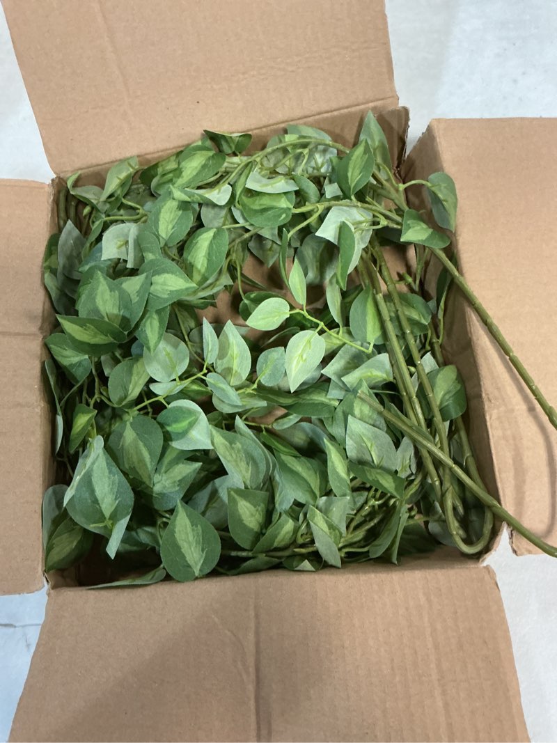 Condition photo showing Good Condition for 5pcs artificial eucalyptus leaves stem plants for spring decor, 32.7 inch fake leaves greenery branches green shrubs silk faux foliage diy stems for festival home kitchen farmhouse(green)