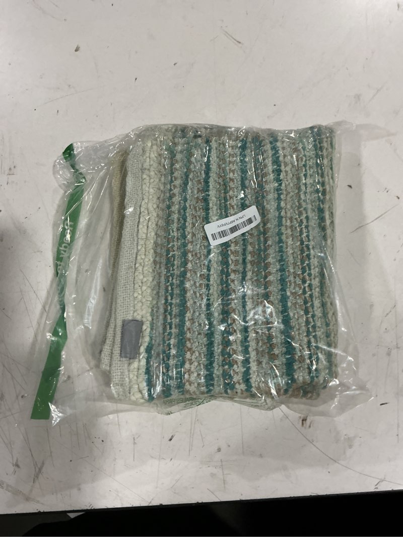 Condition photo showing Good Condition for hausattire woven table placemats set of 4 - teal, jute boho outdoor table mats for kitchen dining decoration | heat resistant farmhouse rustic dinner spring easter placemat - 13x19 inch 13x19 inches teal woven