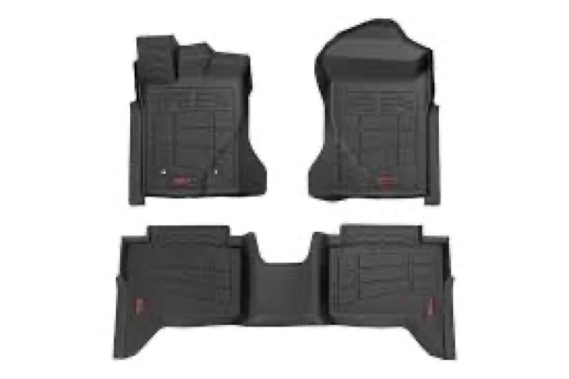 AOMSAZTO Floor Mats for Ford Ranger SuperCrew Cab 2024 2025 2026, 1st & 2nd Row All Weather Protecti