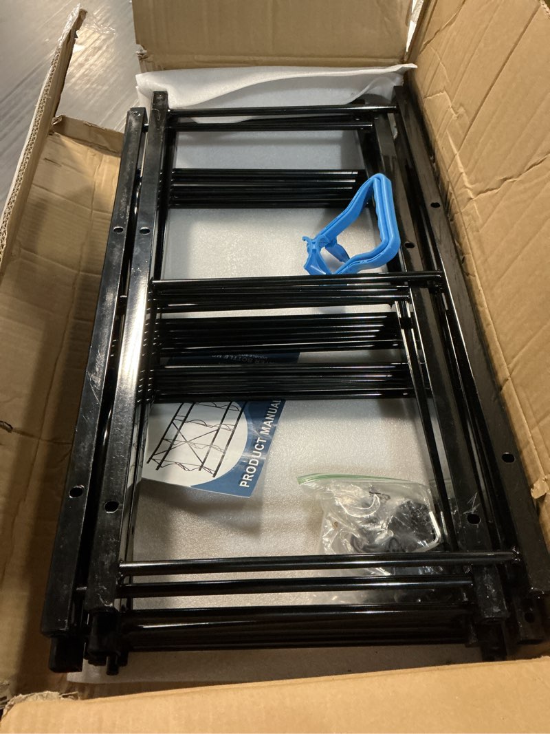 Condition photo showing Good Condition for 5 gallon water bottle holder for 10 bottles, 5 tiers double row water jug holder, detachable heavy duty water jug stand, water jug rack for office, kitchen, garages, restaurant, and gym