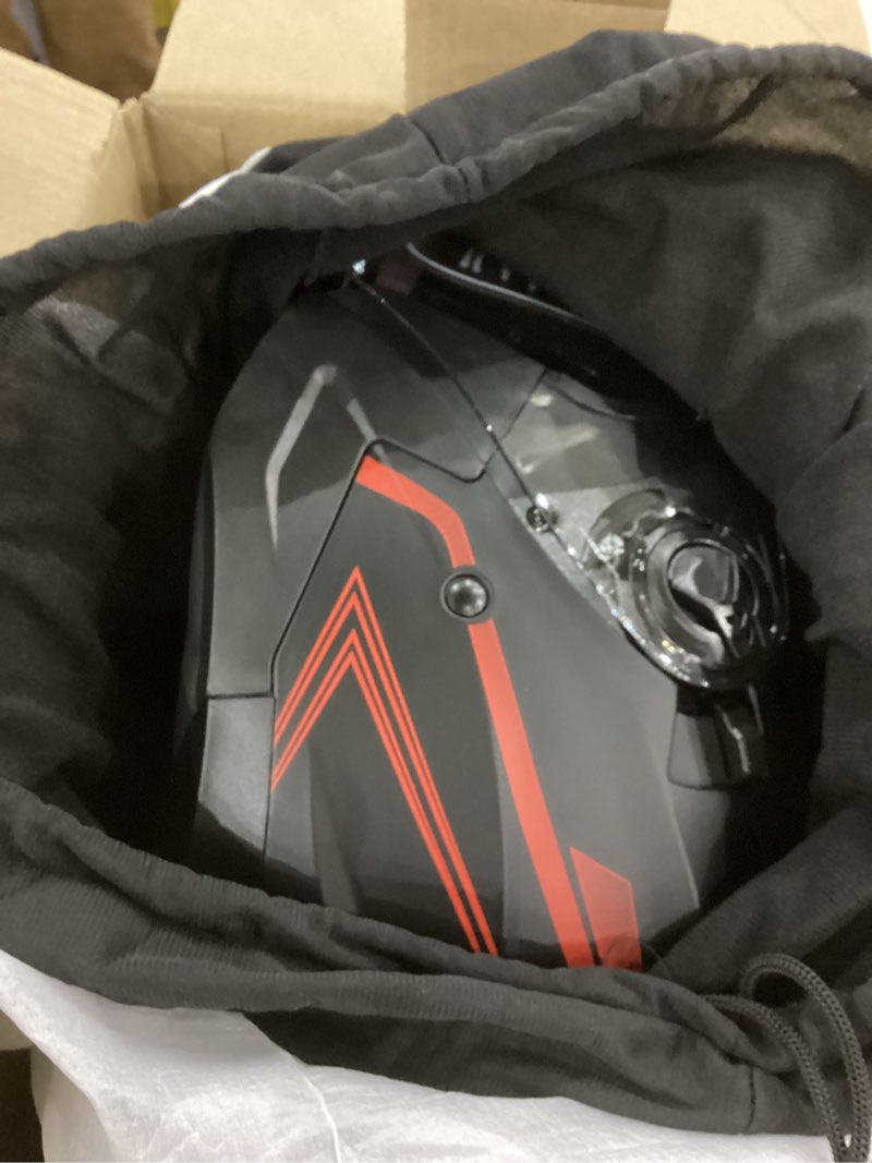 Condition photo showing New/Like New for Motorcycle Scooter Helmet,Adult Open-face Motorbike Helmet Double Visor Fashion Personality for Men and Women DOT Approved (Large, RED) Large RED