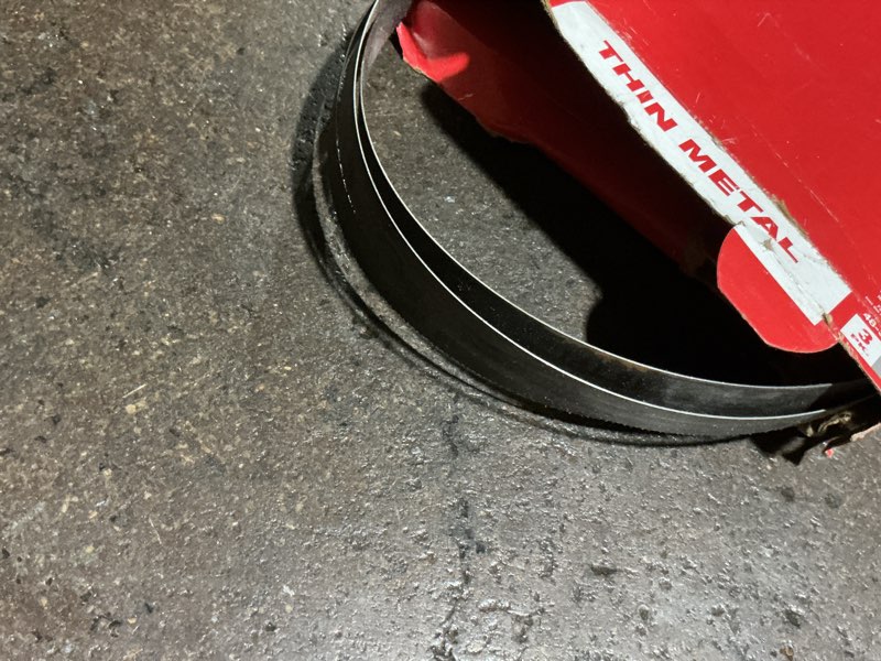 Condition photo showing As Is for milwaukee 32-7/8 in. 18 tpi compact bi-metal band saw blade for m18 fuel compact bandsaw/corded