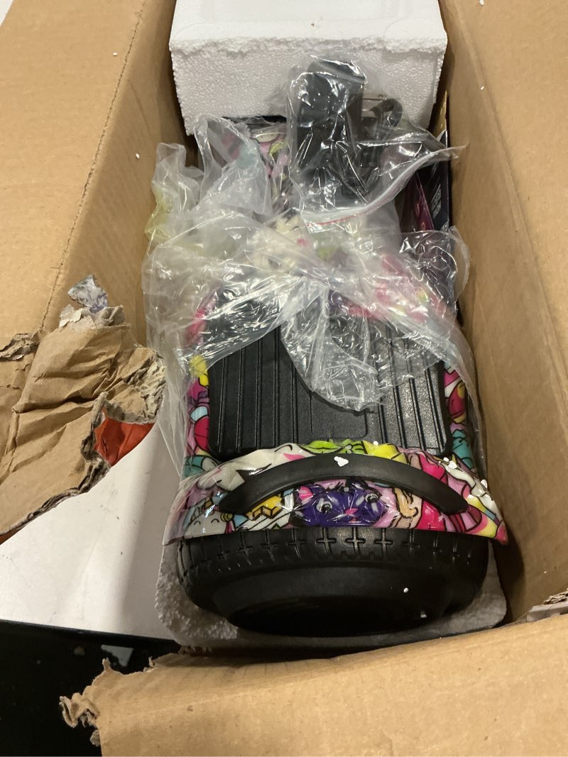 Condition photo showing New/Like New for Hoverstar Crystal Light Wheel Electric Hoverboard with New Version Bluetooth Hover Board, Chrome and Design Color Self-Balance Electric Scooter