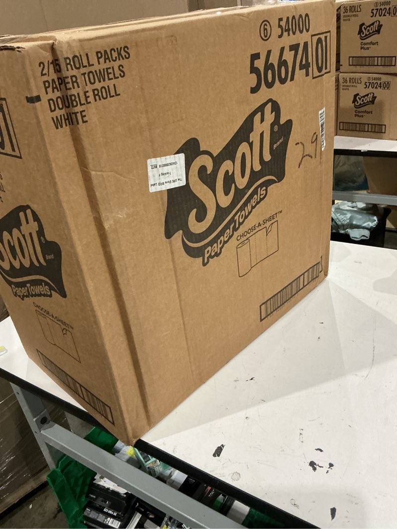 Condition photo showing New/Like New for scott paper towels, choose-a-sheet, 30 double rolls = 60 regular rolls (108 sheets per roll) 108 sheets (pack of 30) white