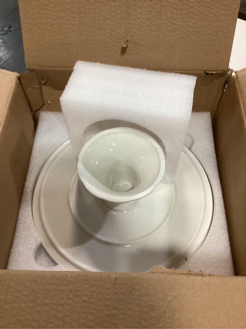 Condition photo showing Good Condition for 9 Inch White Porcelain Cake Stand, Round Dessert Stand, Display Cupcake Stand for Party, Weddings, Birthday, Baby Shower 8 Inch (1 Tier)